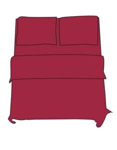 Bettbezug besticken -  Jester Red