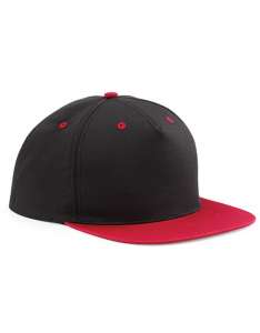 Snapback Cap besticken - schwarz/rot/konfigurator