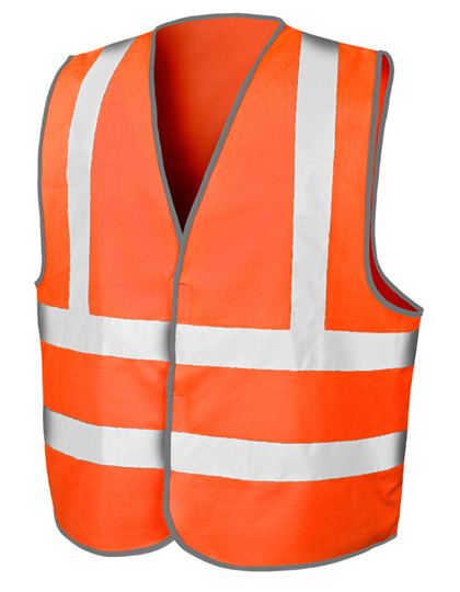 24 Warnwesten mit Reflektorstreifen orange,mit Werbung XL 